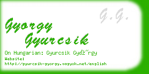 gyorgy gyurcsik business card